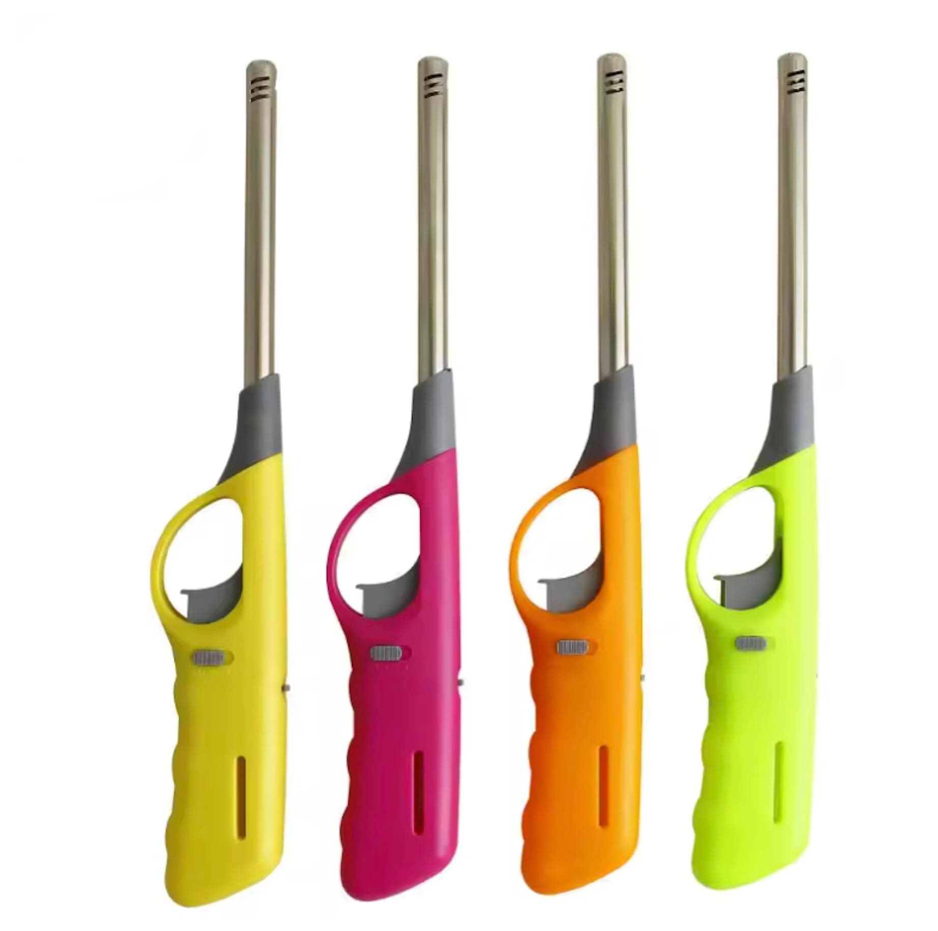 GENZY Utility Lighter 4-Pack, Multi-Purpose, Wind Resistant, Stainless Steel, Durable, Refillable Gas Lighter, Perfect for Kitchen, BBQ, Candle, Fireplace, Grill, Bakhoor, Charcoal on Amazon.ae - Price Tracker