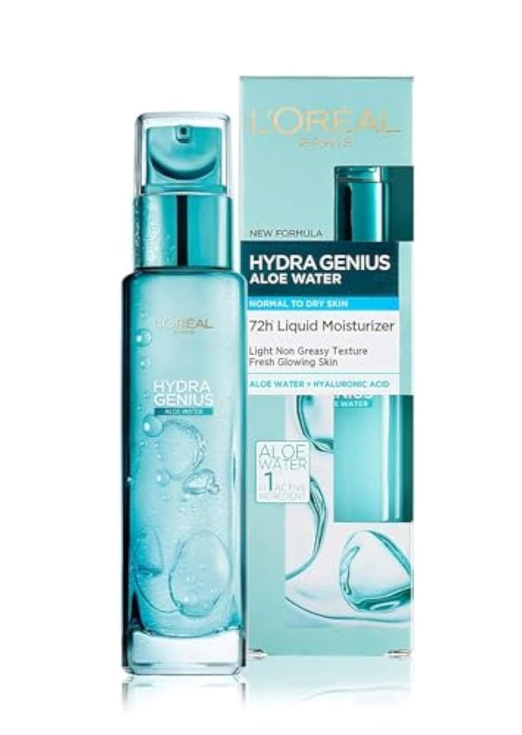 L’Oréal Paris Hydra Genius Aloe Water and Hyaluronic Acid 72H Liquid Moisturizer, 70 ml on Amazon.ae - Price Tracker