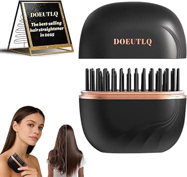 Mini Hair Straightener Portable 2026 Cordless Curling Iron Small Flat Steam Hair Straightener Brush Travel Hot Styling Tools for Women Wireless Tiny Ceramic Hairdressing Comb Size على Amazon.ae - متتبع الأسعار