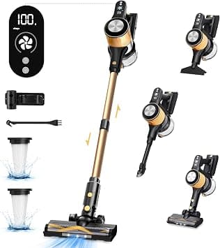 SINCHER 6-in-1 Cordless Vacuum Cleaner A40, Powerful Suction Stick Vacuum, 45Mins Runtime Detachable Battery, 3 Power Modes & LED Display, Ideal for Home, Car, Hard Floor, Carpet, Pet Hair - Amazon.sa Price Tracker