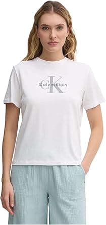 Calvin Klein Womens HERO SS CLASSIC MONOLOGO CN TEE T-Shirts (pack of 1) on Amazon.ae - Price Tracker