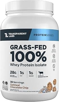 Transparent Labs Grass Fed Whey Protein Isolate - Naturally Flavored Gluten Free Whey Protein Powder, with 28g Protein Per Serving and 9 Amino Acids, 3 on Amazon.ae - Price Tracker