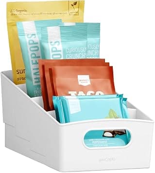 YouCopia ShelfBin 4-Tier Food Packet and Snack Organizer, Small, Divided Compartments for Pantry & Cabinet Storage, Built-in Handle, BPA-Free, White, Size: 10.7" L × 6.3" W × 5.1" H on Amazon.ae - Price Tracker