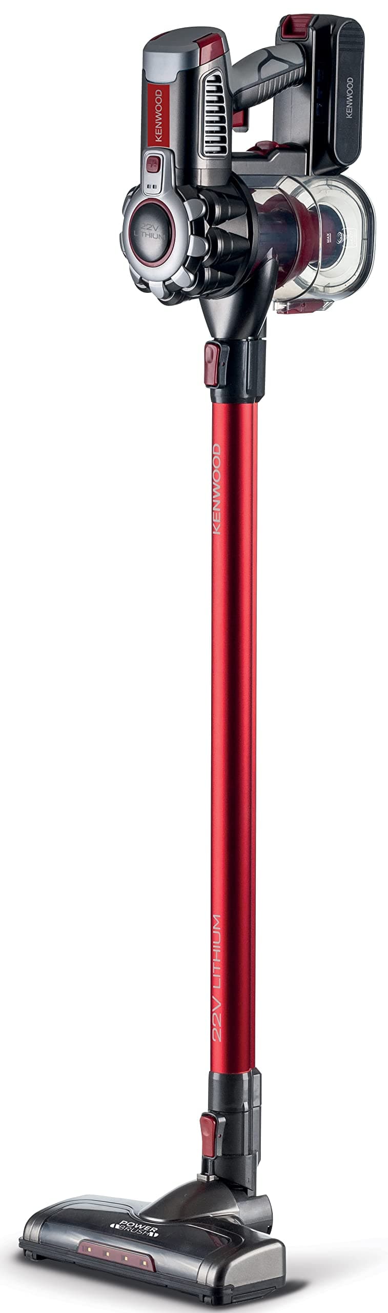 KENWOOD Cordless Vacuum Cleaner 2-in-1 Upright Stick Vacuum Cleaner + Handheld Vacuum Cleaner with 22.2V Li-ion Battery, 160W Suction Power, 45 Minutes Run Time for Multi Surface SVM12.000RD Red on Amazon.ae - Price Tracker