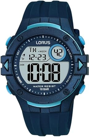 Lorus Men's Digital Quartz Watch R2325PX9, Blue, strap on Amazon.ae - Price Tracker