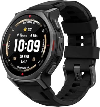 Amazfit T-Rex 3 Pro Outdoor Smart Watch 44mm Sapphire AMOLED Display with Flashlight, Ti Bezel, Dual Band GPS, Offline Maps, 17 Days Battery, 10 ATM, 180+ Sports Mode for Android & iPhone, Black on Amazon.sa - Price Tracker