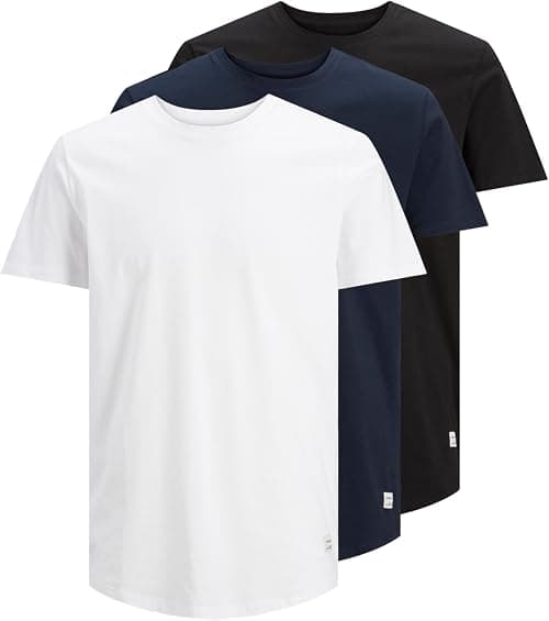 JACK & JONES mens Jjenoa Tee Ss Crew Neck 3pk Mp T-Shirt (pack of 3) on Amazon - Best Deal Finder