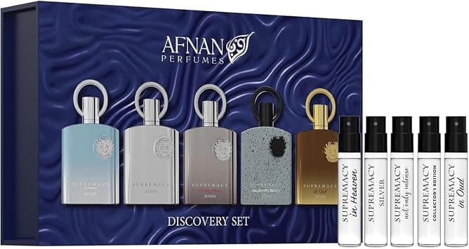 AFNAN Supremacy Homme Series Discovery Set 2ml X 5 Pcs على Amazon.ae - متتبع الأسعار