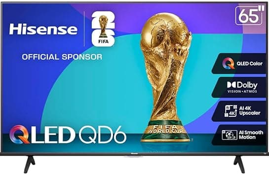 Hisense 65QD65QF 65 inch Class QD6 Series 4K QLED Smart Fire TV - متتبع أسعار Amazon.sa