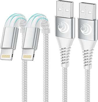 Aioneus Lightning Cable 1m 2pack, iPhone Charging Cable MFi Certified USB A to Lightning Cable iPhone Charger Cable Fast Charging Compatible with iPhone 14 13 12 11 Pro Max Mini XS XR X 8 7 Plus 6s on Amazon.ae - Price Tracker
