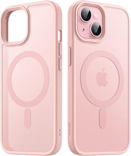 JETech Magnetic Matte Case for iPhone 15, Pink Back on Amazon - Best Deal Finder