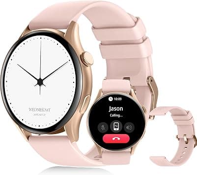 PEJE ZW10-AMD Smart Watch for Men - 1.83" HD Display with Prayer Alerts,Bluetooth Calls, IP68 Waterproof, SpO2/Heart Rate/Sleep Tracker, 123+ Sports Modes, Compatible with iOS/Android (Pink) - Amazon.sa Price Tracker