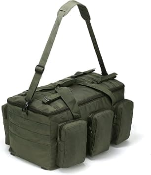 Sparklekle Military Duffel Bag 50L Gym Bag for Men Convertible Weekend Backpack for Sports Travel Camping, 50L-Army-Green, 20" x 12" x 12" on Amazon.ae - Price Tracker