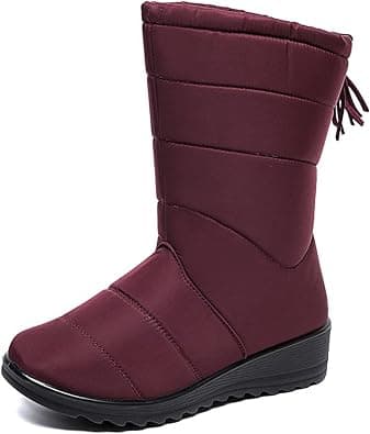Womens Snow Boots, Winter Boots Waterproof Fur Lined Mid-Calf Boot Lightweight Non Slip Warm Walking Boots for Skiing Walking Dog Hiker,Blue,40EU على Amazon.ae - متتبع الأسعار