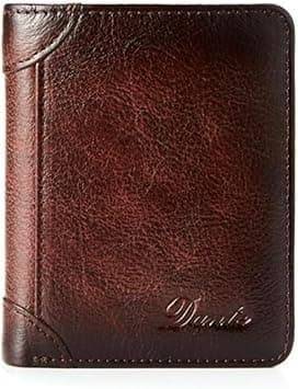 Men's Leather Wallets with RFID Blocking,Genuine Leather Wallet for Men with ID Window,Head Layer Cowhide Slim Minimalist Wallet Credit Card Holder (Retro Coffee) on Amazon.ae - Price Tracker