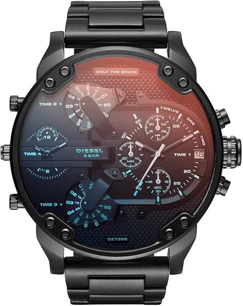 Diesel Men's Mr. Daddy Chronograph, 57 mm Case Size, Stainless Steel Watch on Amazon.ae - Price Tracker