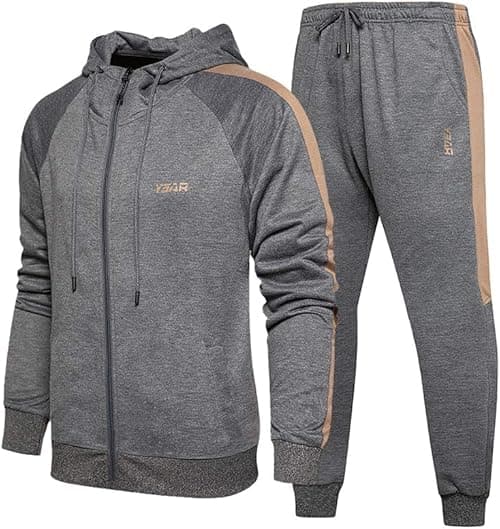 Lavnis Men's Casual Tracksuit Long Sleeve Running Jogging Athletic Sports Set on Amazon.ae - Price Tracker