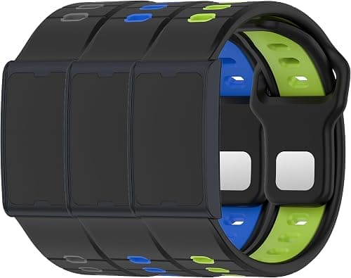 3 Pack Compatible for Amazfit Helio Strap Silicone Band- Soft Breathable Waterproof Sport, Adjustable for Women Men على Amazon.ae - متتبع الأسعار