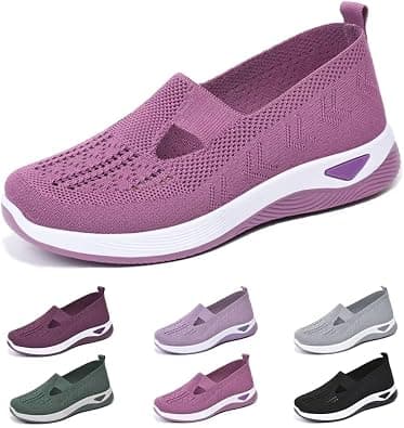 dubuto Women's Walking Shoes Wove Breathable Soft Orthopedic Diabetic Comfortable Sneakers for Women Indoor Outdoor Casual Athletic Work Shoes on Amazon.ae - Price Tracker