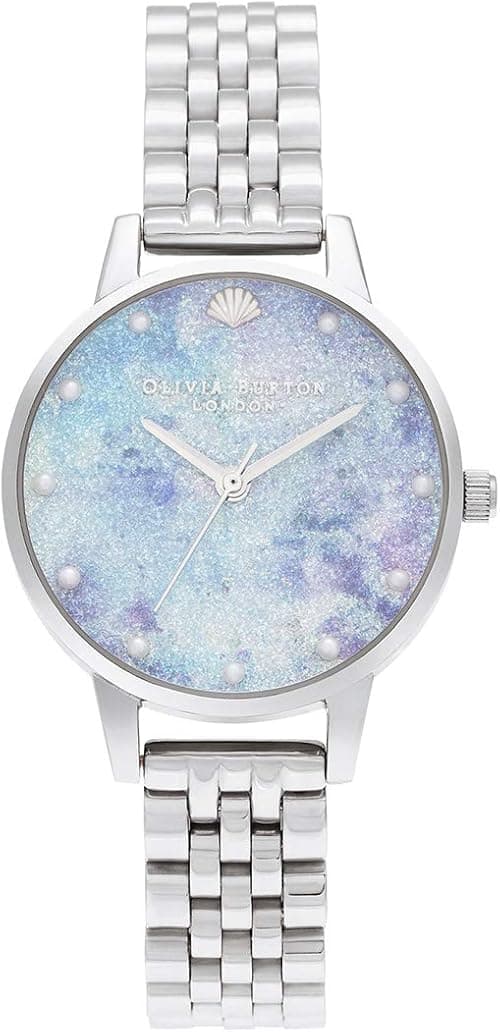 Olivia Burton Analogue Quartz Watch for Women with Silver Stainless Steel Bracelet - OB16US43 on Amazon.ae - Price Tracker