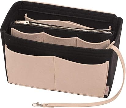 ZTUJO Purse Organizer Insert, Felt Bag Organizer with Metal Zipper, Handbag & Tote Shaper, For Speedy Neverfull Tote, 7 Sizes(Slender Medium, Beige and Black) on Amazon.ae - Price Tracker