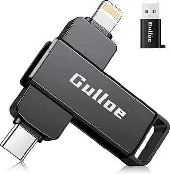 Gulloe 512GB Flash Drive Intended for iPhone, USB Memory Stick Storage for Photos and Videos Backup, Compatible with iPhone iPad Android PC, Plug and Play, No Application Required (Metal Grey) على Amazon.ae - متتبع الأسعار