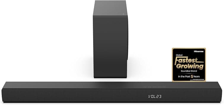 Hisense Soundbar HS3100-6 speaker surround sound system, 480W Total Output Power,6.5”Wireless subwoofer, Rear surround speakers, Dolby Digital Plus and DTS Virtual-X, EzPlay and Bluetooth 5.3 on Amazon.ae - Price Tracker