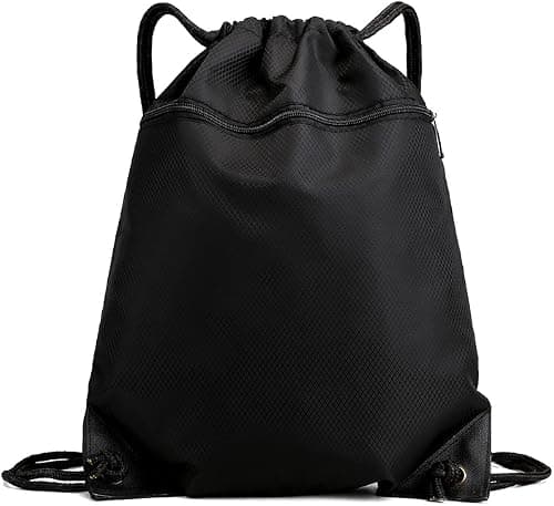 Waterproof Drawstring Backpack - Durable Gym Sackpack for Sports, Hiking, Travel & Camping | Basketball, Swim Bag with Zipper Pocket & Thick Shoulder Straps on Amazon.ae - Price Tracker