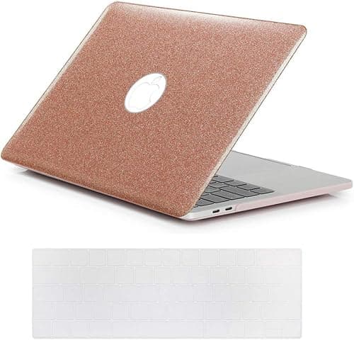 Se7enline Compatible with Macbook Pro 13 inch Case Model A1706/A1989/A2159 with Touch Bar 2016/2017/2018/2019 Version Glitter Bling Hard Shell Laptop Cover with Keyboard Cover, Shining Rose Gold على Amazon.ae - متتبع الأسعار