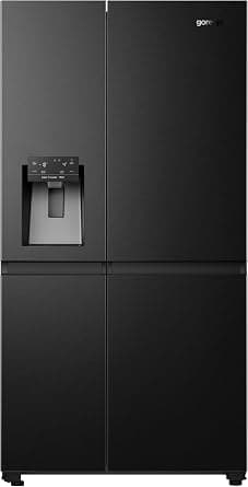 Gorenje NRS9181VBIU 601 Liters Side by Side Refrigerator With Water Dispenser, No Frost Technology, Premium Black, 1 Year Full & 10 Years Compressor Warranty على Amazon.ae - متتبع الأسعار