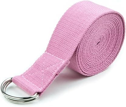 10-Foot Extra-Long Cotton Yoga Strap with Metal D-Ring by Crown Sporting Goods (Pink) on Amazon.ae - Price Tracker