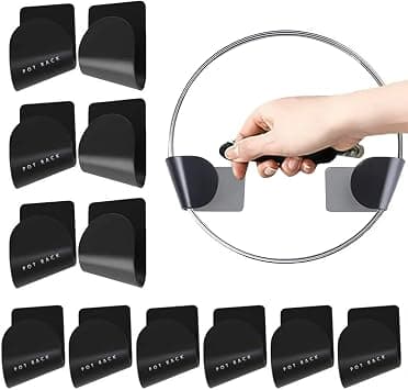 Pot Lid Holder Wall Mounted, Wall Kitchen Pot Lid Holder, Adjustable Pan Lid Storage Rack, Compact Kitchen Lid Holder for Home Cupboard, Self-Adhesive Pot and Pan Lid Organizer, 6 Pairs, Black on Amazon.ae - Price Tracker
