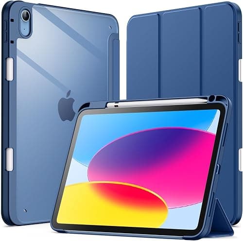 JETech Case for iPad (A16) 11th/10th Gen, Navy | Cover for 2025/2022 Model, Clear Transparent Back, Pencil Holder, Slim Shockproof, Tri-Fold Stand, Auto Wake/Sleep on Amazon.ae - Price Tracker