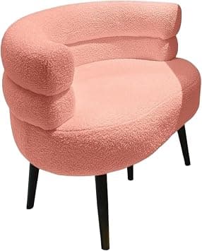 Vanity Chair, Minimalist Sofa Accent Chair for Living Room & Bedroom (Pink) on Amazon.ae - Price Tracker