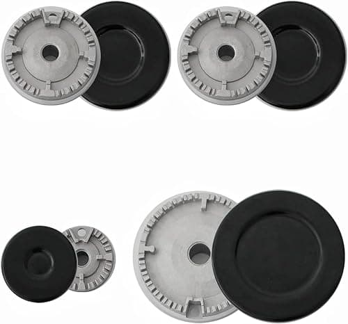 Cooker Hat Set Oven Gas Hob Burner Crown Flame Cap Cover for Kitchen Fit to Most Stove Handles Lid Kit Quality Metal Stove knob 8 PCS على Amazon.ae - متتبع الأسعار