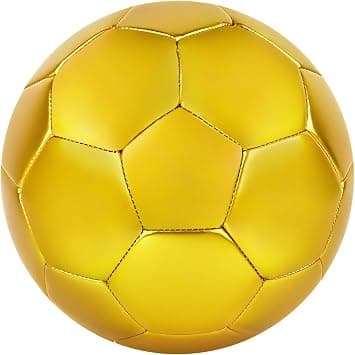Linkidea Size 5 Gold Color Soccer Ball, Official Match Size Golden Soccer Ball, Gift Idea for Freestyle Soccer and Juggling على Amazon.ae - متتبع الأسعار