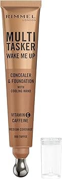 Rimmel Multi-Tasker Wake Me Up, 90 Toffee, Concealer & Foundation, Brightens, Corrects, Buildable Coverage, Radiant Finish, Vegan Formula, 20ml on Amazon.ae - Price Tracker