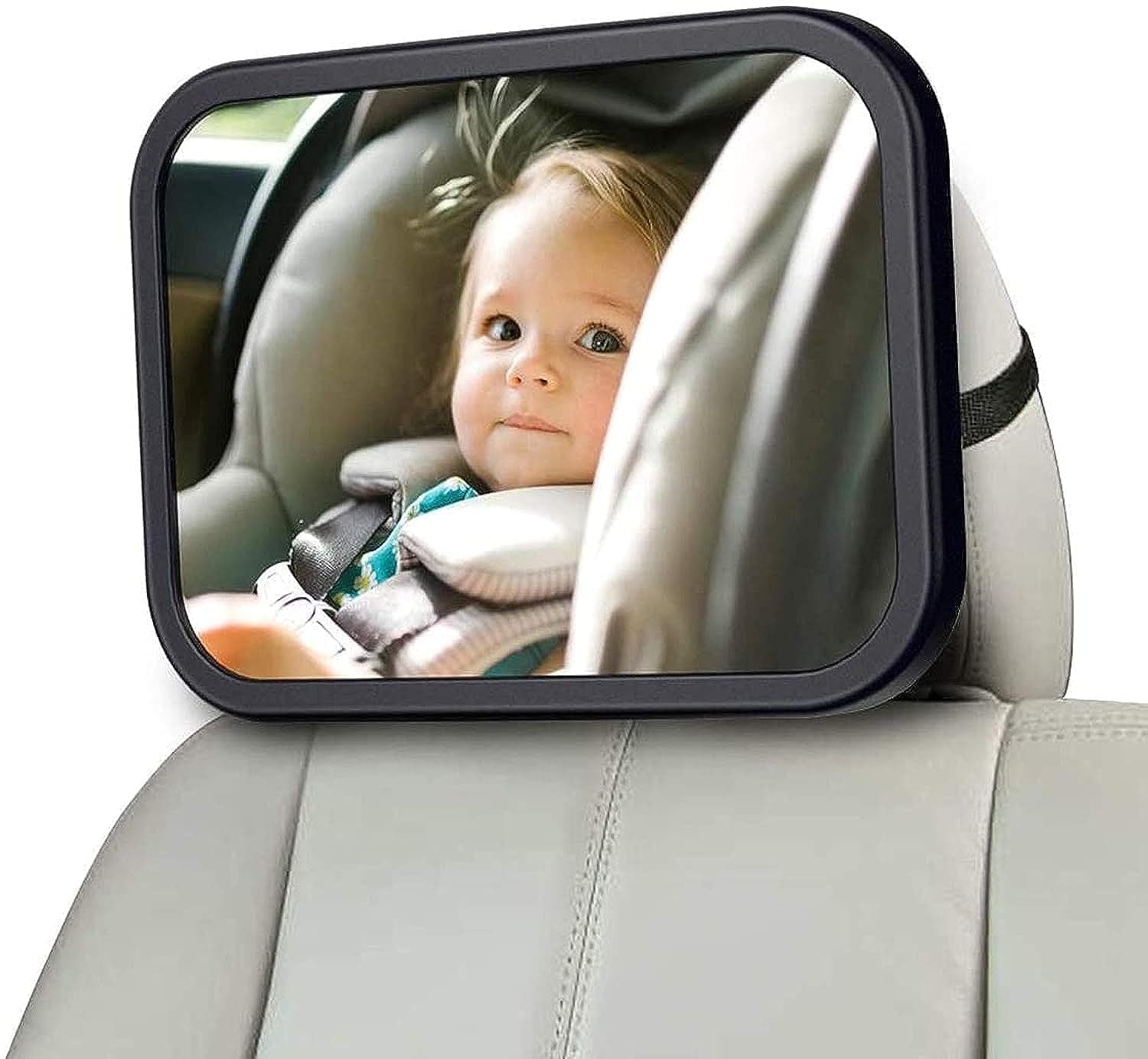 Car Backseat Safety Mirror, CharmCollection Peace of Mind to Keep An Eye on Baby in A Rear Facing Child Seat Premium Black Frame Car Rear View Baby Car Seat Mirror for Baby Back Seat Child Seats on Amazon.ae - Price Tracker