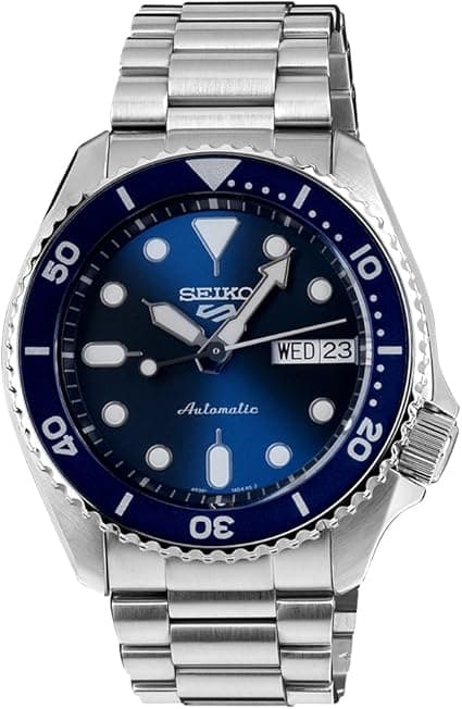 Seiko SRPL77K1 5 Sports SKX Stainless Steel Automatic Watch for Men, 38 mm Case Size, Blue/Silver on Amazon.ae - Price Tracker