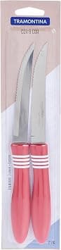 Tramontina Cor&Cor 2 Pieces Steak Knife Set with Stainless Steel Blade and Red Polypropylene Handle on Amazon.ae - Price Tracker