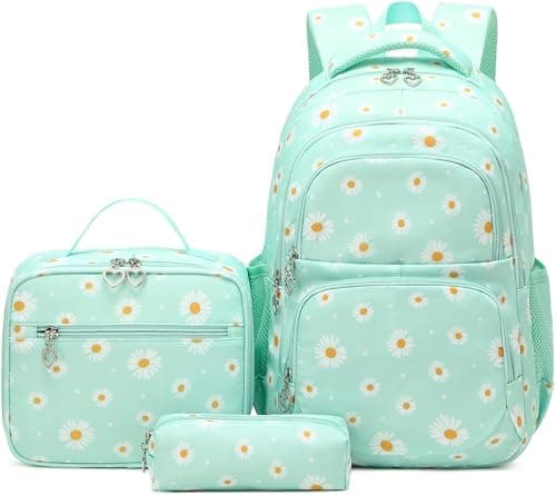 Girls Backpack Kids School Bookbag Set for Teen Girls Elementary Students Casual Back Pack with Lunch Box on Amazon.ae - Price Tracker