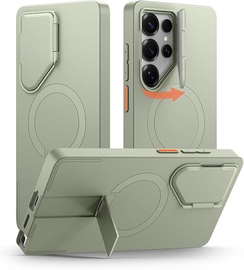 SURITCH Magnetic Case Compatible with Samsung Galaxy S25 Ultra, with Camera Cover & Adjustable Metal Kickstand Shockproof Bumper Case Slim Protective Cover for Galaxy S25 Ultra 5G (2025)-Green on Amazon.ae - Price Tracker
