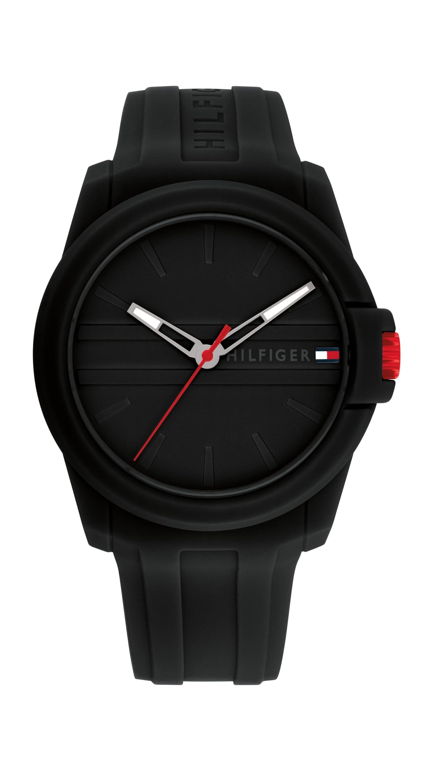 TOMMY HILFIGER MEN'S BLACK DIAL BLACK SILICONE WATCH - 1710596 on Amazon.ae - Price Tracker