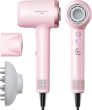Hair Dryer, Wavytalk Turblow Pro Fast Drying Blow Dryer with Diffuser, High Speed Hair Dryer with 110,000 RPM, Pro Negative Ions for Reduces Damage, Frizz Smoothing, 3 Speeds & 3 Temps, Pink on Amazon.ae - Price Tracker