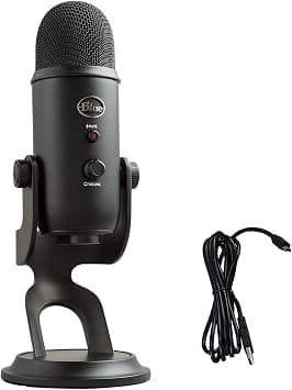 Blue Yeti Usb Mic For Recording & Streaming On Pc And Mac, 3 Condenser Capsules, 4 Pickup Patterns, Headphone Output And Volume Control, Mic Gain Control, Adjustable Stand, Plug & Play €“ Blackout on Amazon.ae - Price Tracker