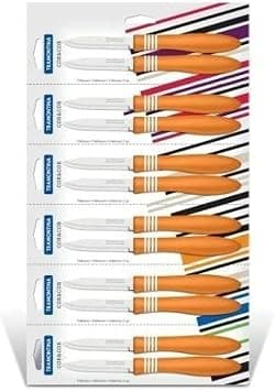 Tramontina Cor and Cor Paring Knives Set - 2 Pieces, Orange على Amazon.ae - متتبع الأسعار