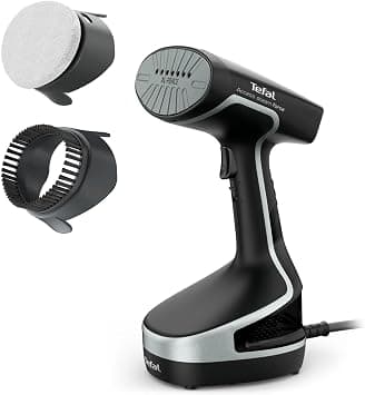 Tefal Handheld Clothes Steamer, Powerful 90g/min Steam Boost, Ready to Use in 25 Seconds, Black and Silver, DT8250 on Amazon.ae - Price Tracker
