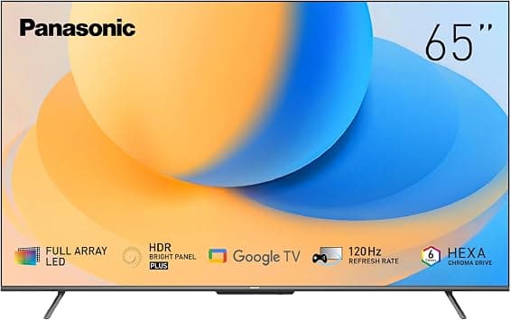Panasonic 65" 4K LED Smart TV with Native 120Hz Refresh Rate, Full Array LED with Quantum Dot sheet, Google TV, Bezel Less Design, Dolby Vision.Atmos,Google Assistant (2024 Model - KSA Version) - Amazon.sa Price Tracker