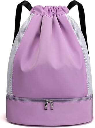 Large Drawstring Backpack Sports Gym Sackpack Basketball Bag String Bag Cinch Beach Swim Bag for Women Men على Amazon.ae - متتبع الأسعار