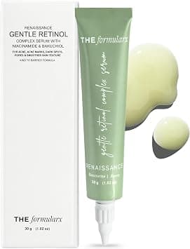 The Formularx 0.1% Retinol + 0.5% Granactive Retinol Gentle Complex Serum With Niacinamide & Bakuchiol | For Acne, Acne Marks, Dark Spots, Wrinkles, & Pores | Anti Aging & Brightening Face Serum | 30 على Amazon.ae - متتبع الأسعار